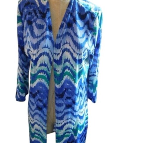Chico's Size M Medium (1) Traveler's 3/4 Sleeve Longer Cardigan Style Top - Picture 3 of 3